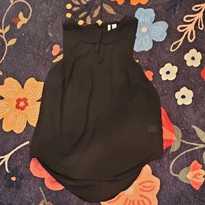 LC Lauren Conrad Black Sleeveless Blouse